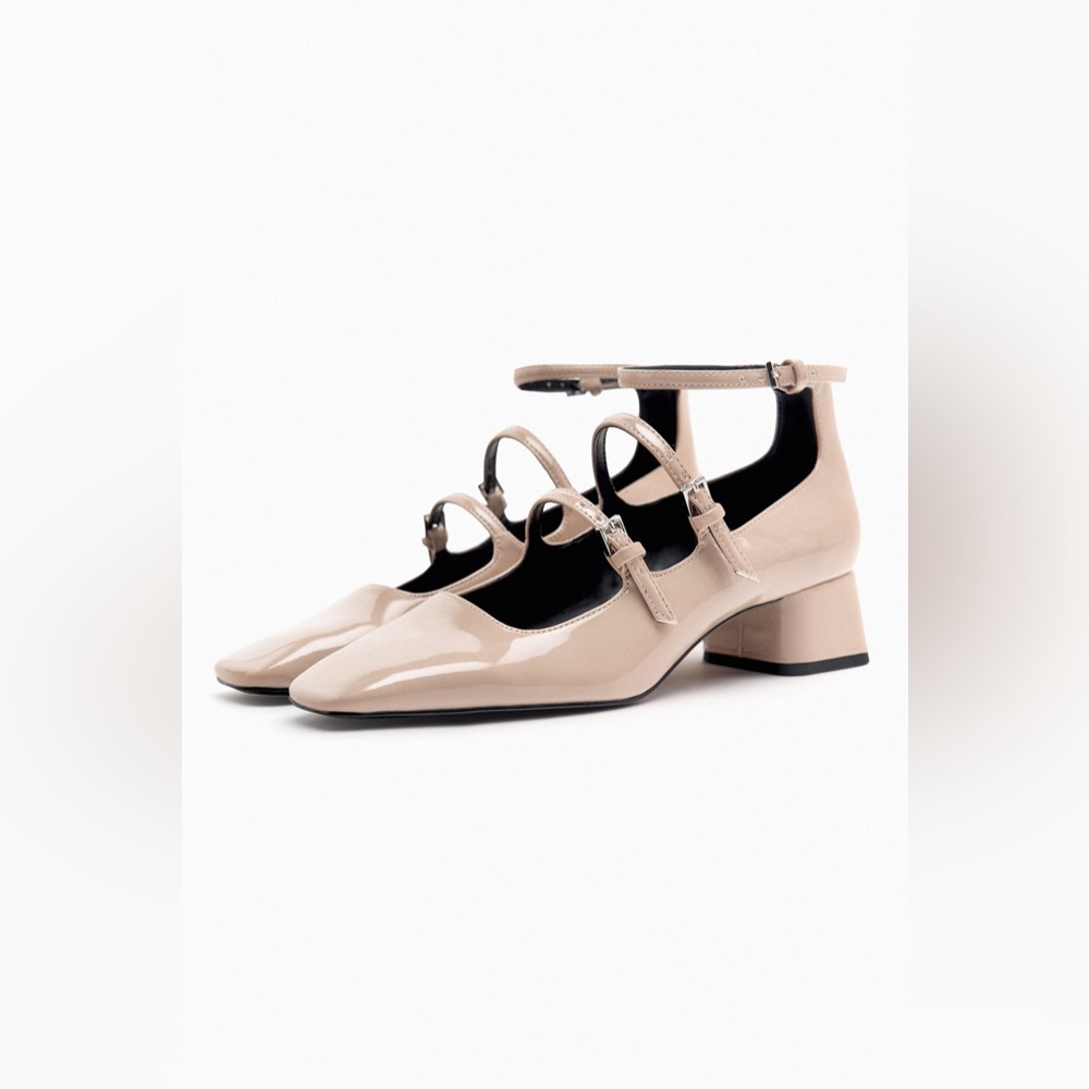 NWT ZARA BLOCK HEEL HIGH HEELS SHOES SIZE 6